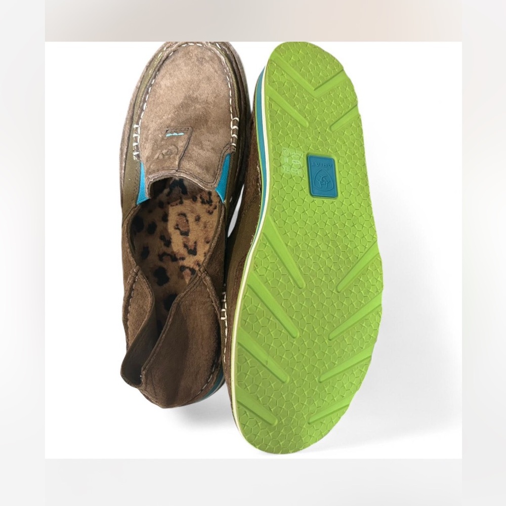 Ariat Brown and Blue Women's Loafers - Picture 6 of 8